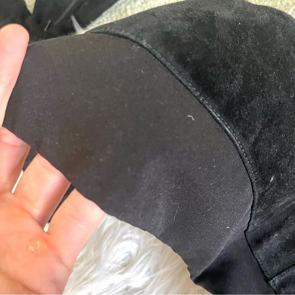 Stuart Weitzman for Scoop Suede Wedge Knee High Boots Black Size 5 - Picture 6 of 9